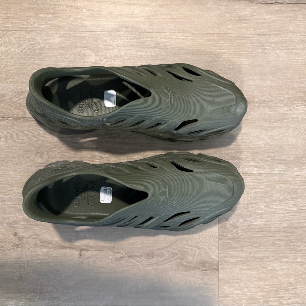 Adidas Men's Olive Green Slip-On Sandals
